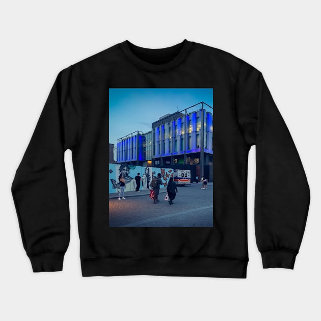 Graffiti Street Art Whitehall Terminal Staten Island Manhattan NYC Crewneck Sweatshirt by eleonoraingrid